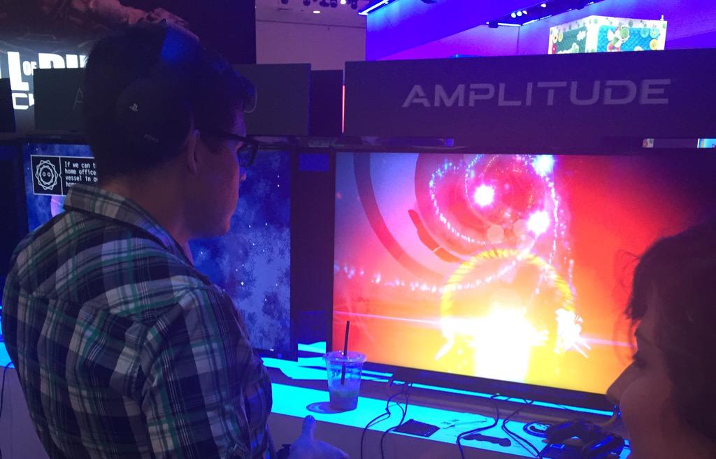 YouTubers playing Amplitude at E3