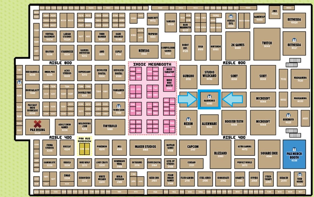 The Harmonix Booth at PAX East 2016